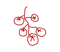 Sticker decorativo tomates